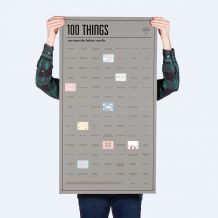 Poster « 100 choses que vous devez faire avant de mourir »