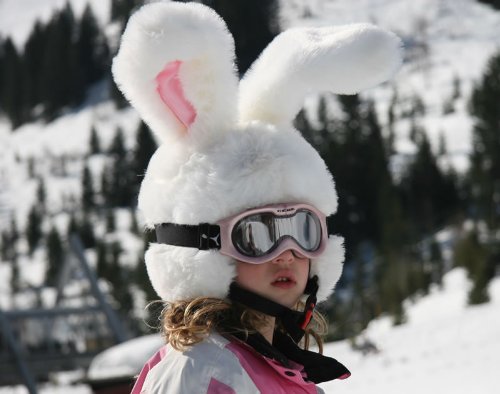 Couvre casque de ski: Lapin des neiges
